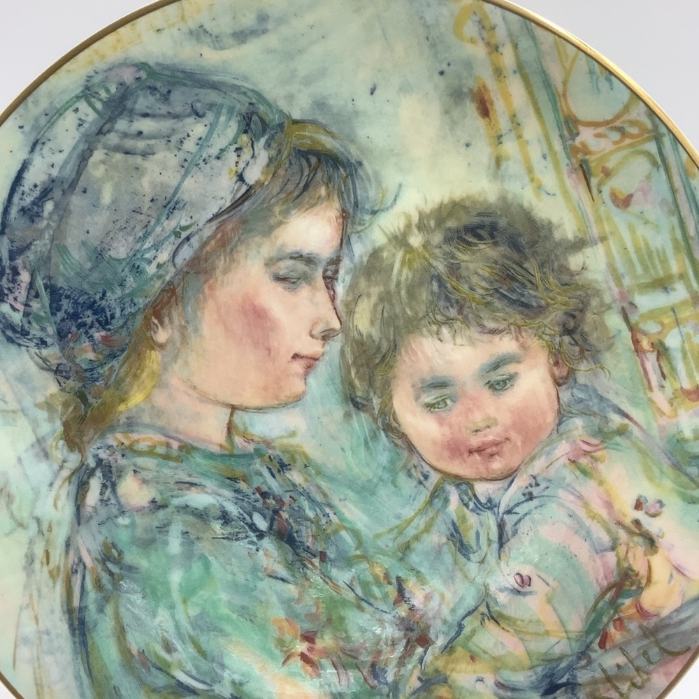 Vintage Royal Doulton Edna Hibel Colette and Child Collector Plate - Picture 3 of 9
